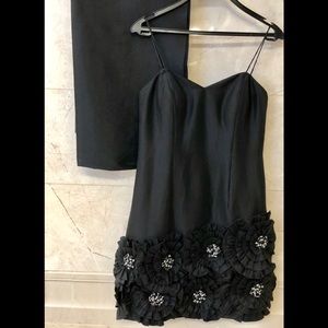 Gorgeous black cocktail dress with matching wrap.